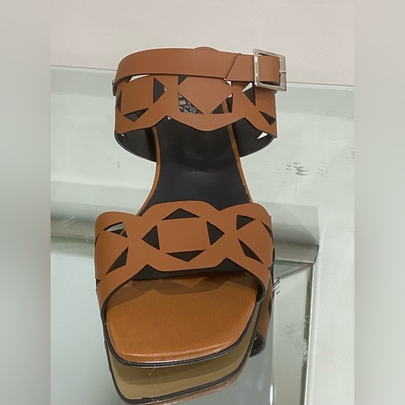 Emanuel’s Crasto Leather Sandals / Mules in Mid Brown size 40 - Picture 9 of 15